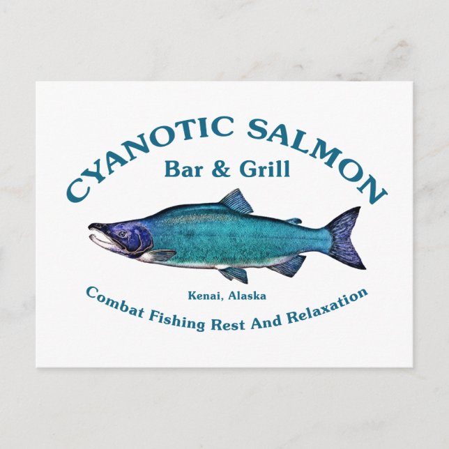 Carte Postale Bar et Grill Saumon Cyanotique (Devant)