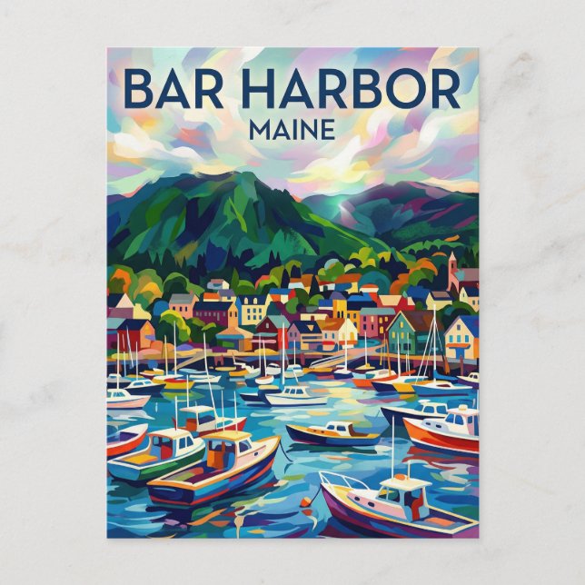 Carte Postale Bar Harbor États-Unis (Devant)