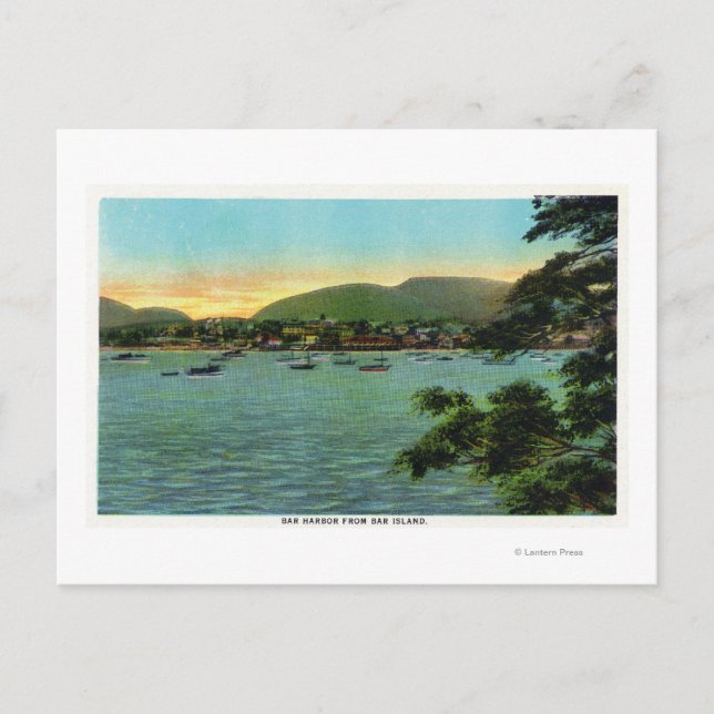 Carte Postale Bar Island Vue sur le port de Bar (Devant)