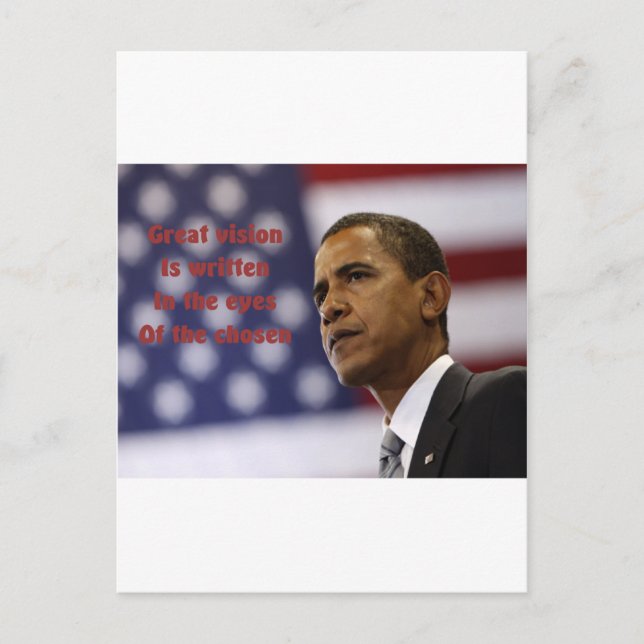 Carte Postale Barack Obama Choisi (Devant)