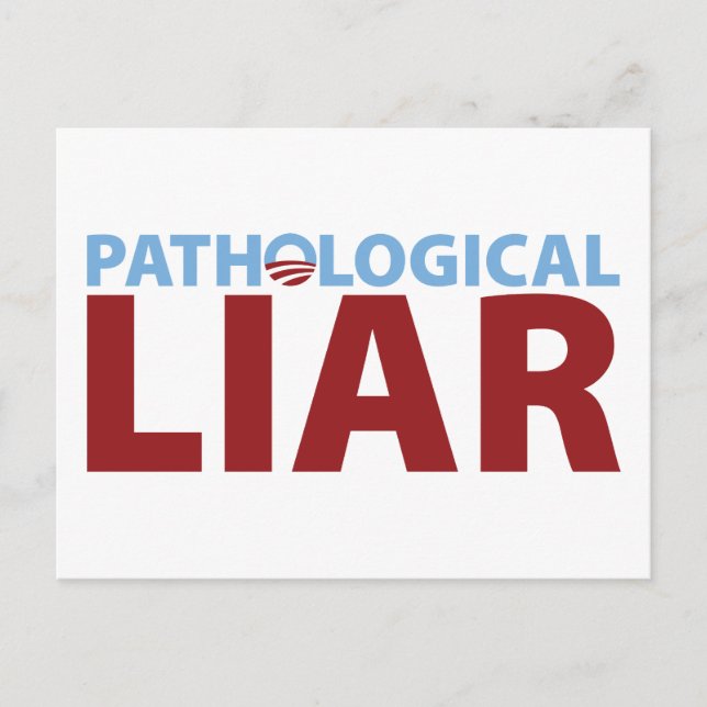 Carte Postale Barack Obama : Lieur pathologique (Devant)