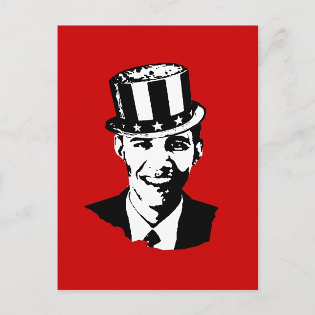 Carte Postale Barack Obama Oncle Sam (Devant)