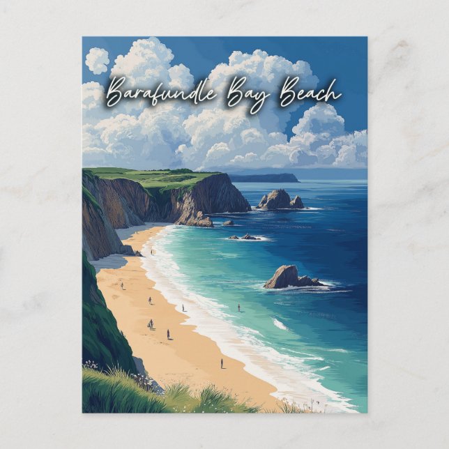 Carte Postale Barafundle Bay Beach Wales (Devant)