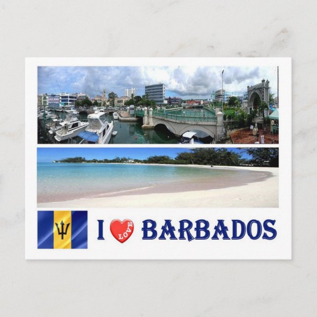 Carte Postale Barbade - Bridgetown - I Love - (Devant)