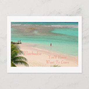 CARTE POSTALE, BARBADOS—VOUS NE VOULEZ JAMAIS PART
