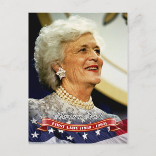 Carte Postale Barbara Bush, Première Dame des Etats-Unis