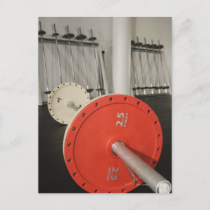 Carte Postale Barbell en gym