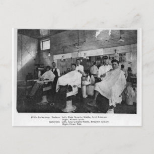 Carte Postale Barbershop des années 1920—Wise, Virginie