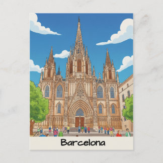 Carte Postale Barcelona Cathedral