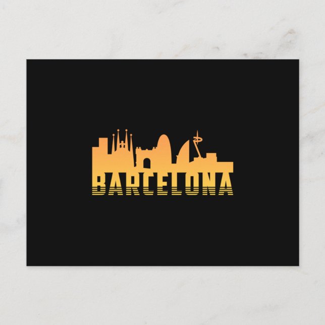 Carte Postale Barcelona Espagne City Skyline Ville Ville Paysage (Devant)