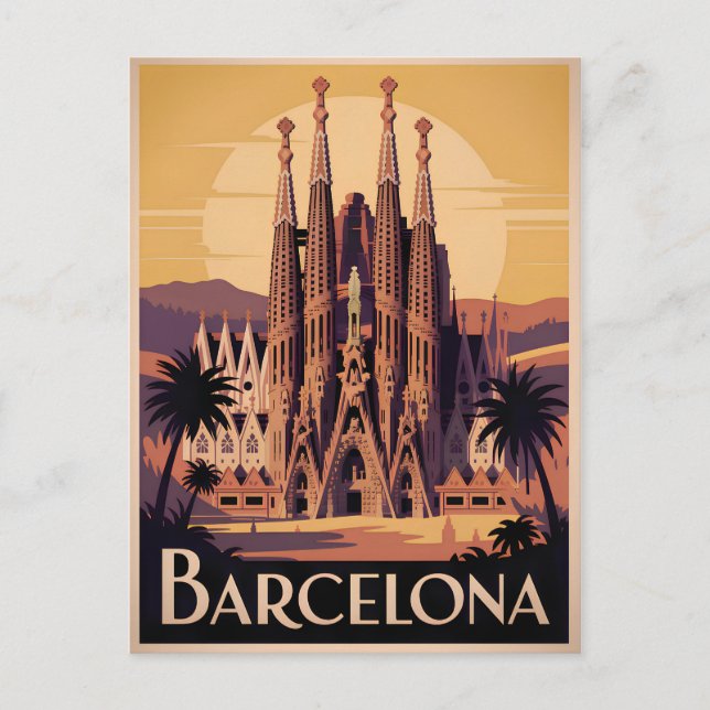 Carte Postale Barcelona Spain vintage (Devant)