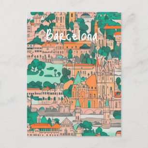 Carte Postale Barcelone Espagne