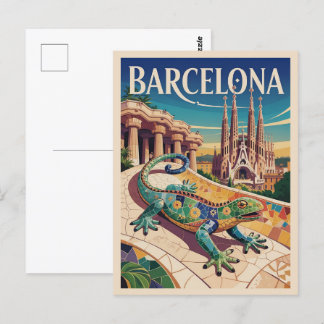 Carte Postale Barcelone Espagne