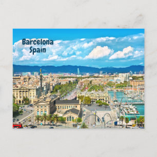 Carte Postale Barcelone, Espagne Belle vue sur la ville