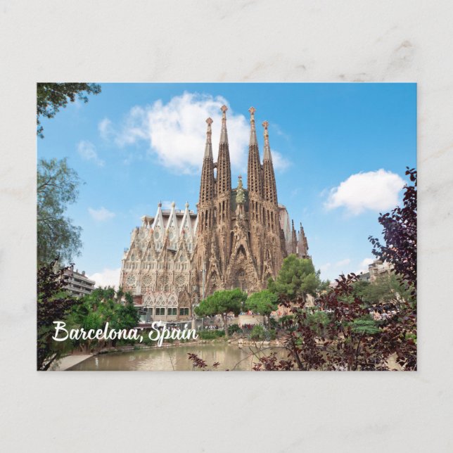 Carte Postale Barcelone, Espagne Sagrada Familia Temple (Devant)