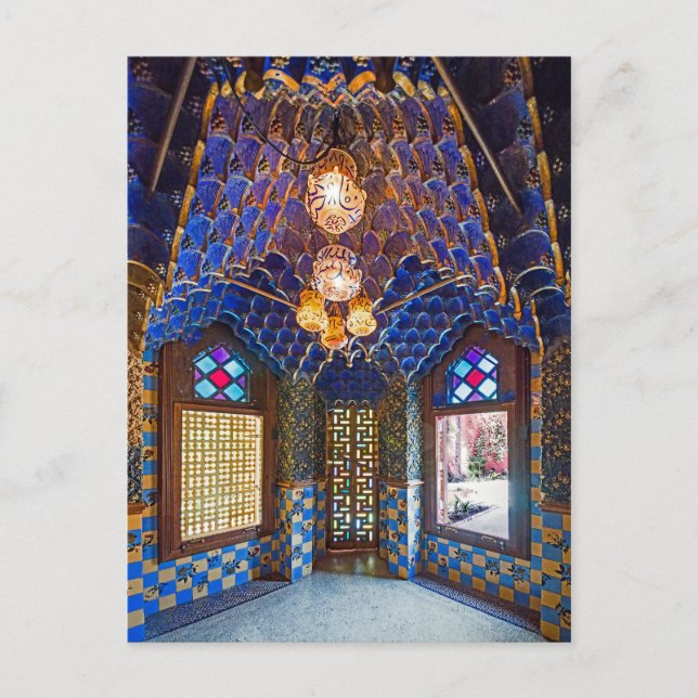 Carte Postale Barcelone. Gaudí. Maison Vicens. Intérieur. Ver. (Devant)