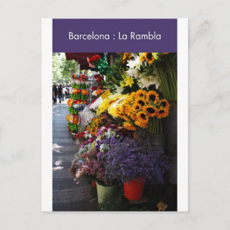 Carte Postale Barcelone : La Rambla