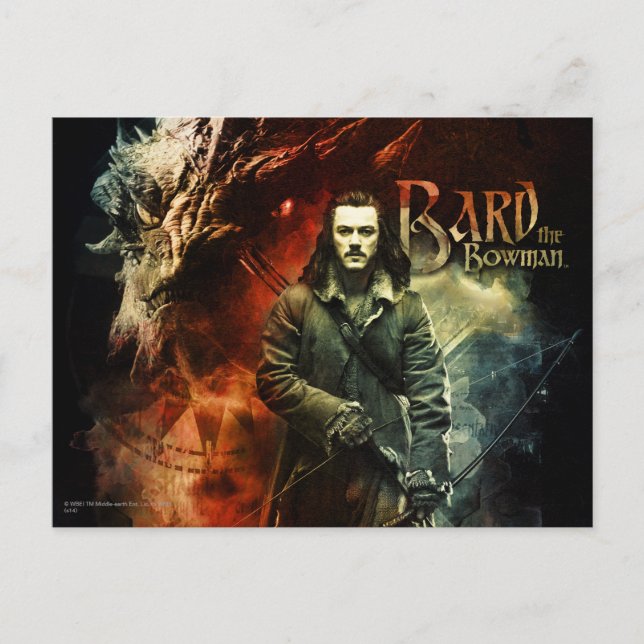 Carte Postale BARD THE BOWMAN™ & Smaug (Devant)
