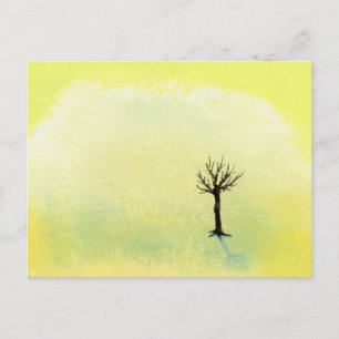Carte Postale Bare arbre joli peinture minimaliste