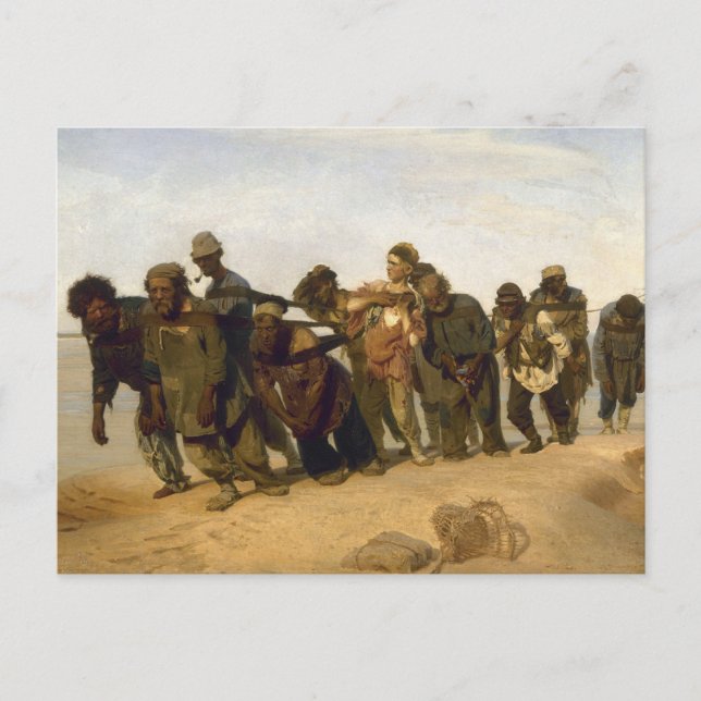 Carte Postale Barge Haulers sur la Volga (Devant)