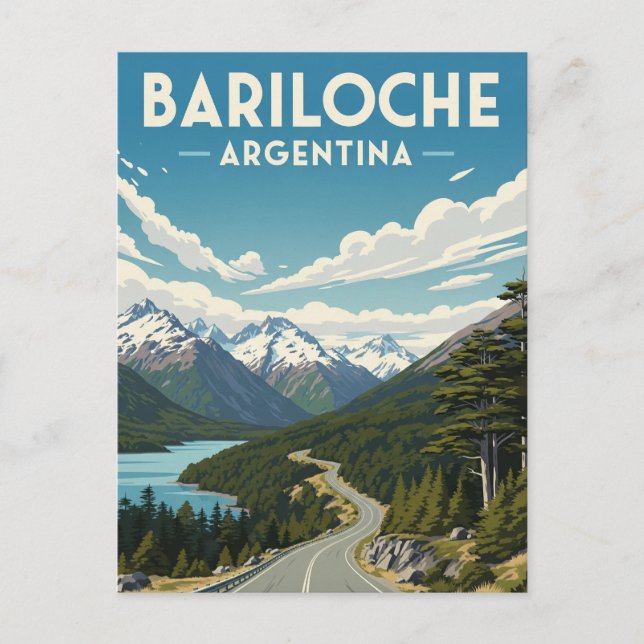 Carte Postale Bariloche Argentine Travel (Devant)