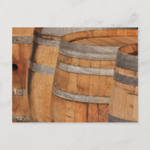 Carte Postale Barils de vin utilisés pour stocker le vin Vintage