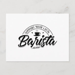 Carte Postale Baristas Café Barista Café Détenteur d'écran Cad