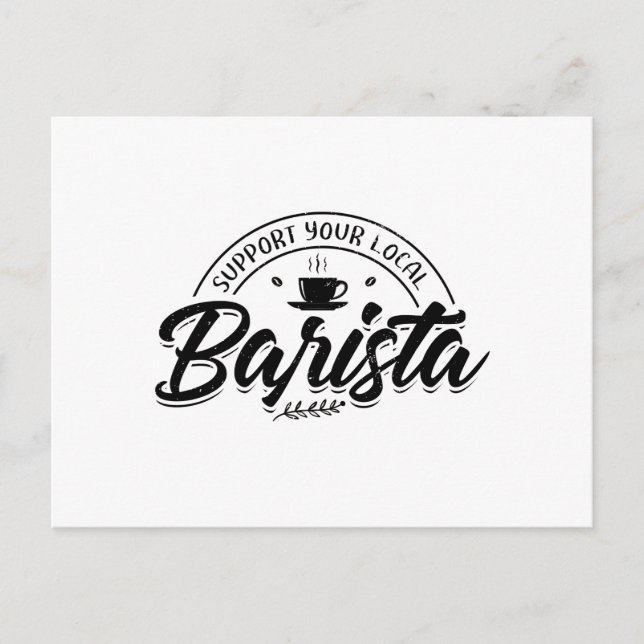 Carte Postale Baristas | Café Barista Café Détenteur d'écran Cad (Devant)
