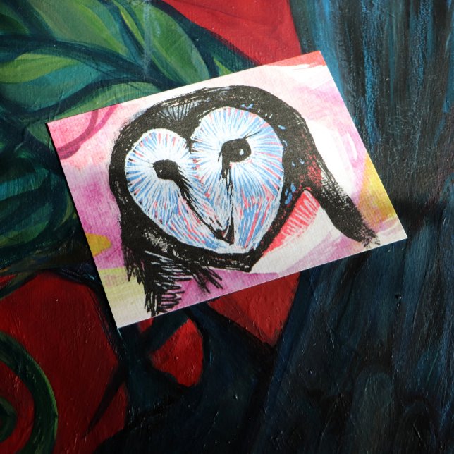 Carte Postale Barn Owl Art (Créateur téléchargé)