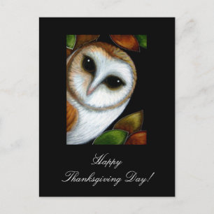 Carte postale Barn Owl Thanksgiving
