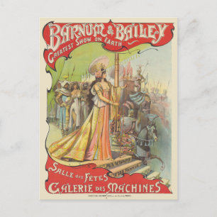 Carte Postale Barnum & Bailey Poster vintage 1901