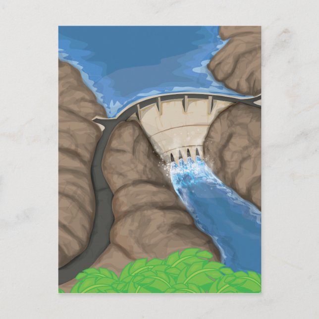 Carte Postale Barrage (Devant)