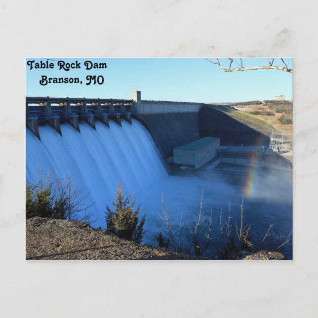 Carte Postale Barrage de Table Rock w. Arc-en-ciel (Devant)