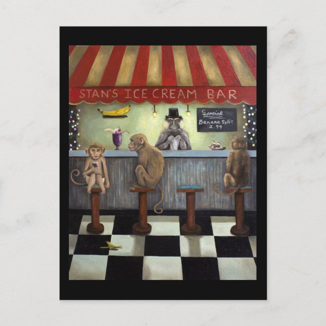 Carte Postale Barre de singes (Devant)