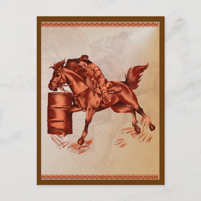 Carte Postale Barrel Racing_Post Card (Devant)