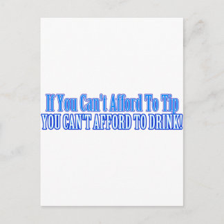 Carte Postale Bartender dit :