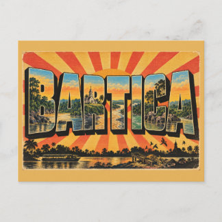 Carte Postale Bartica Guyana Trois Rivières Passerelle Art