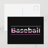 Base-ball Féminin - Typographie Géométrique Rose