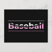 Base-ball Féminin - Typographie Géométrique Rose