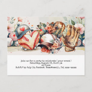 Carte Postale Base-ball, sauvez la date