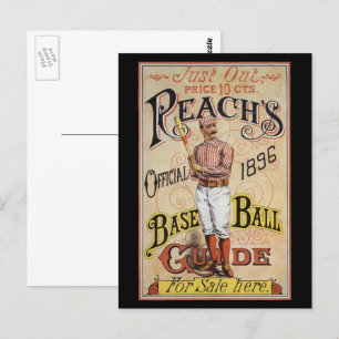 Carte Postale Base-ball vintage, illustration de la couverture d