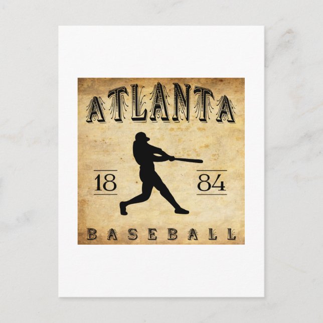 Carte Postale Baseball Atlanta Georgia 1884 (Devant)
