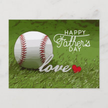 Baseball Bonne Fête des pères sur vert avec amour