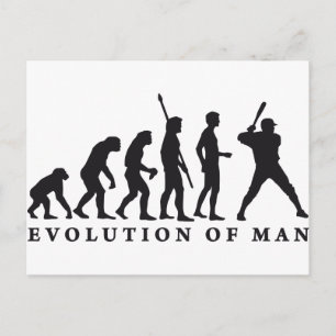 Carte Postale baseball d'évolution