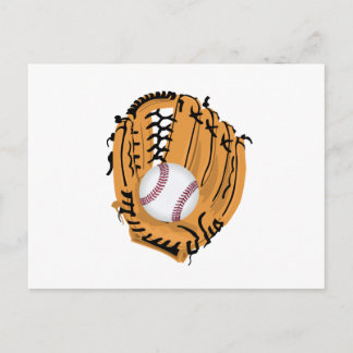 Carte Postale Baseball Mitt et Ball