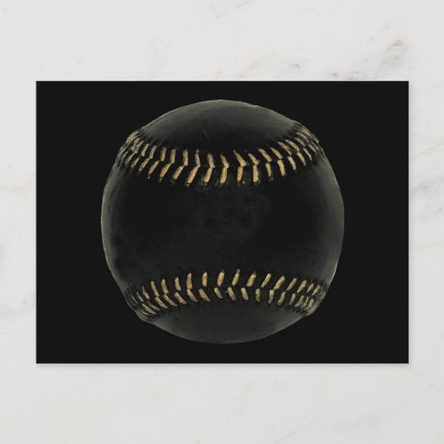 Carte Postale baseball noir (Devant)