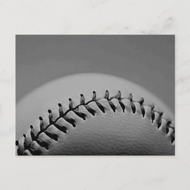 Carte Postale Baseball noir et blanc (Devant)