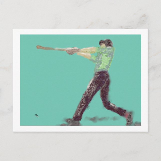 Carte Postale Baseball Swing (Devant)