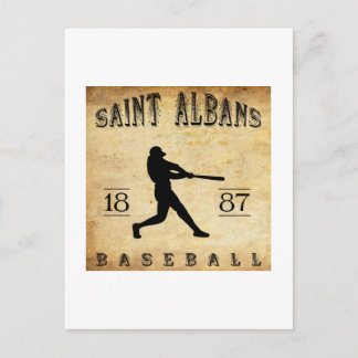 Carte Postale Baseball Vermont de Saint-Albans 1887