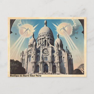 Carte Postale Basilique du Sacré-Coeur Paris Vintage voyage